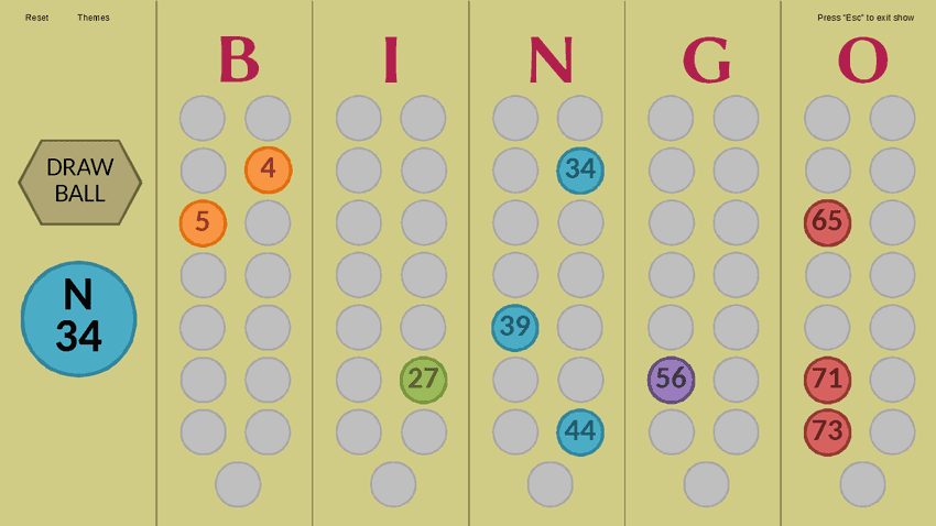 Bingo Master Board for LibreOffice