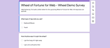 Wheel of Fortune Wheel Demo Survey Analysis hero image