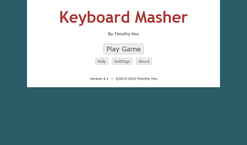 Keyboard Masher - Games by Tim