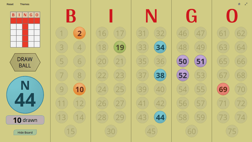 Bingo Master Board