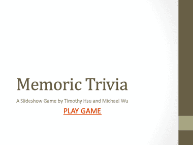 Memoric Trivia