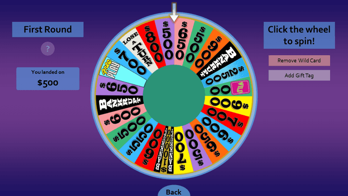 Wheel of Fortune for PowerPoint's new wheel