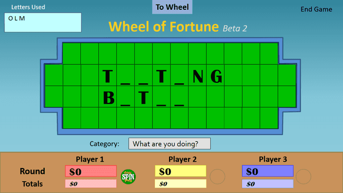 Wheel of Fortune for PowerPoint Beta 2