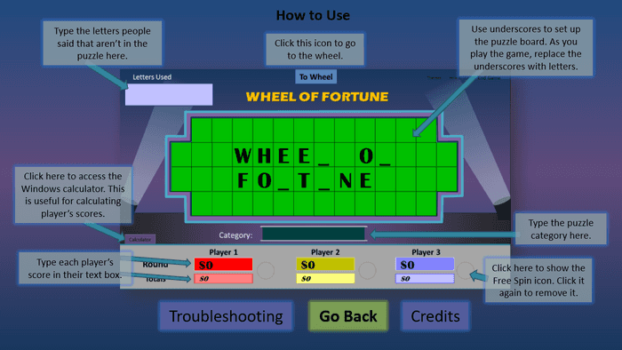Wheel of Fortune for PowerPoint Version 1.0 How to Use
